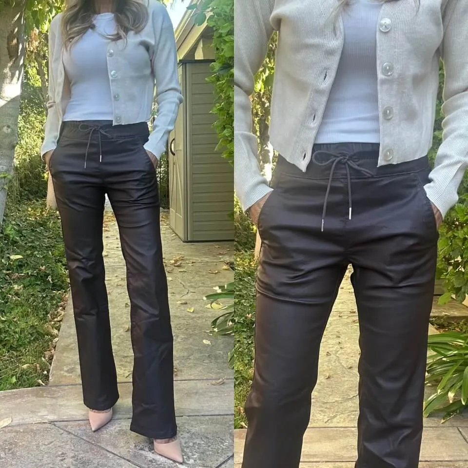 Bevy Flog - Loren Pant in Brown Vegan