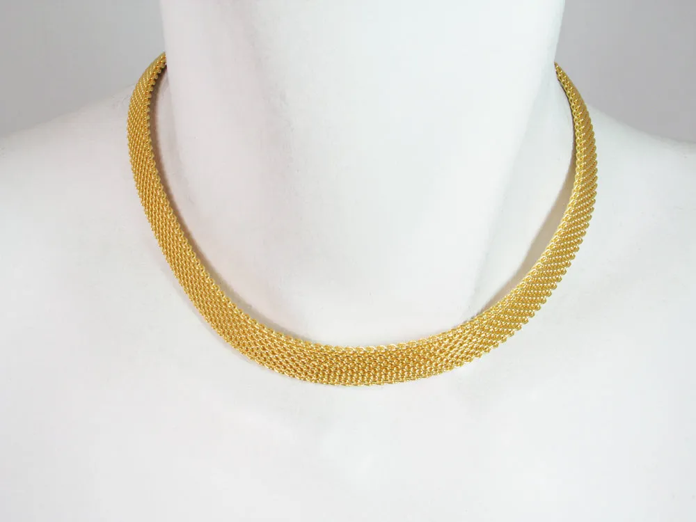 Flat Mesh Choker Necklace
