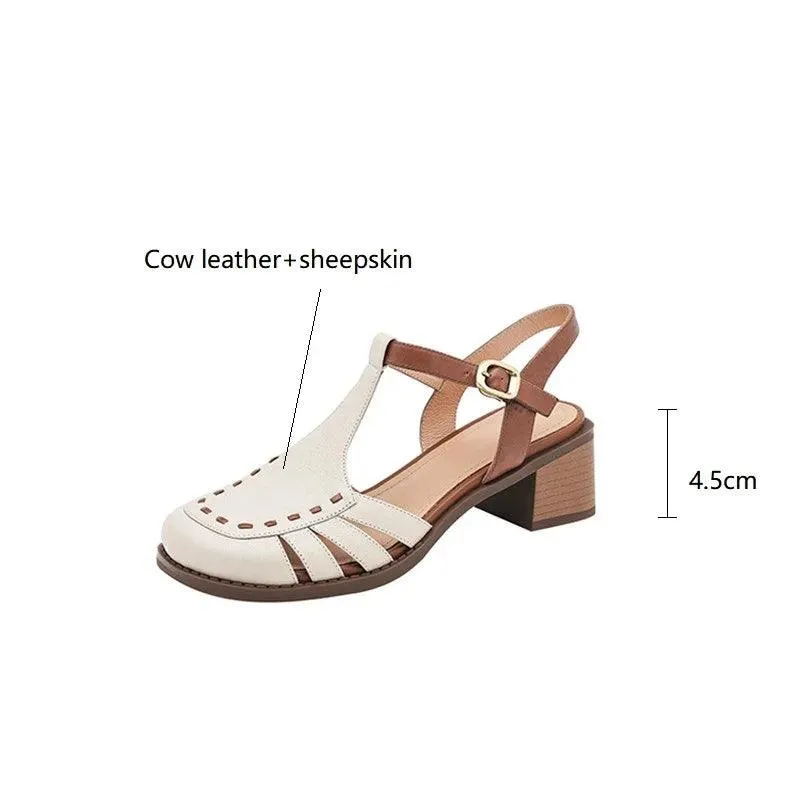 HJCCS141 Women's Casual Shoes - Chunky Heel Gladiator Sandals