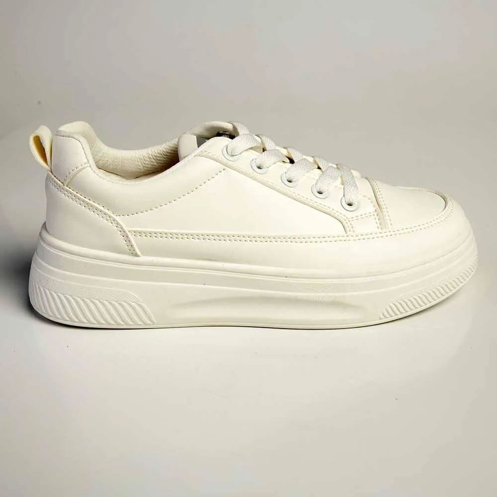 Madison Tylee Ladies Platform Sneaker - White