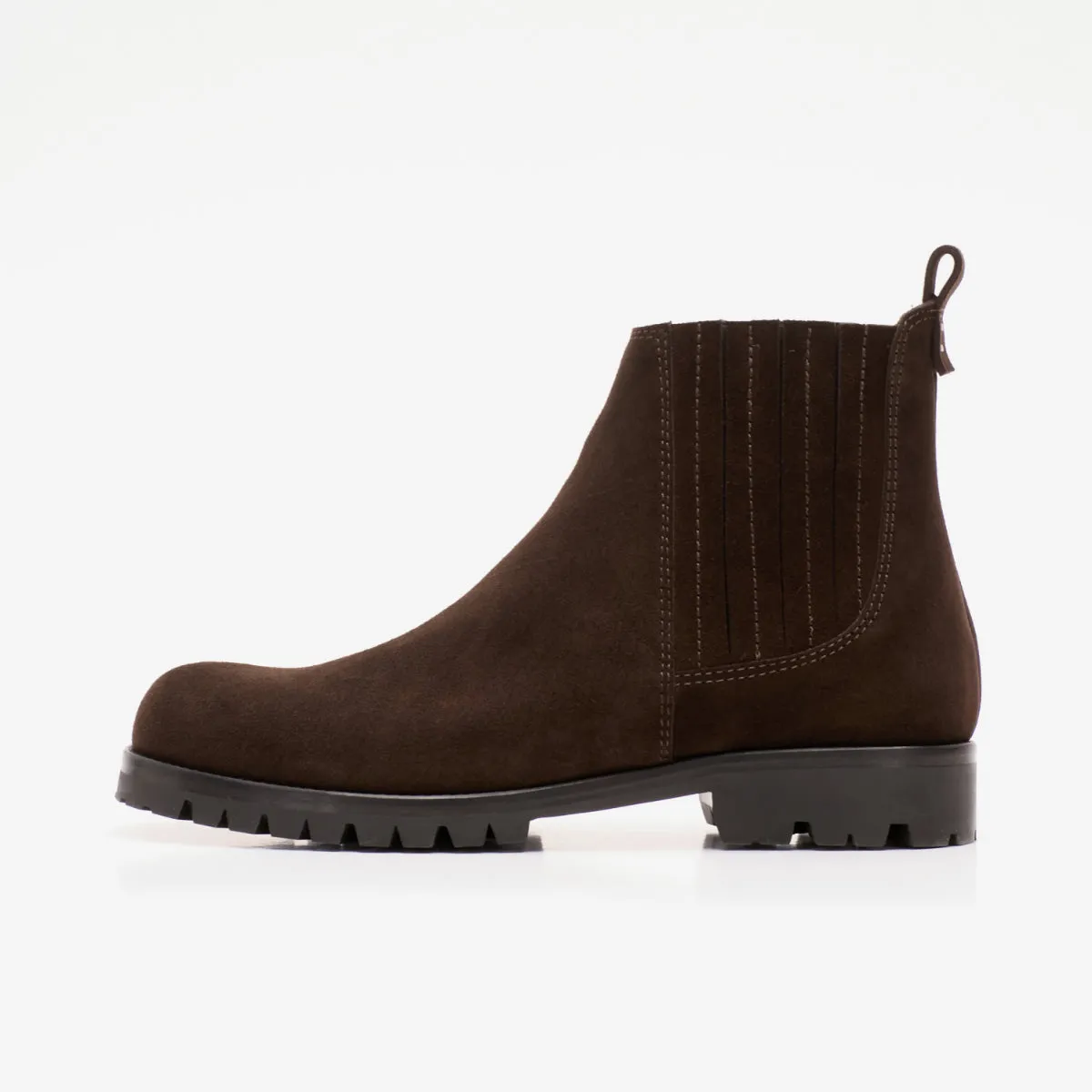 Men's Chelsea Vibram Boot Suede Castano Marrow
