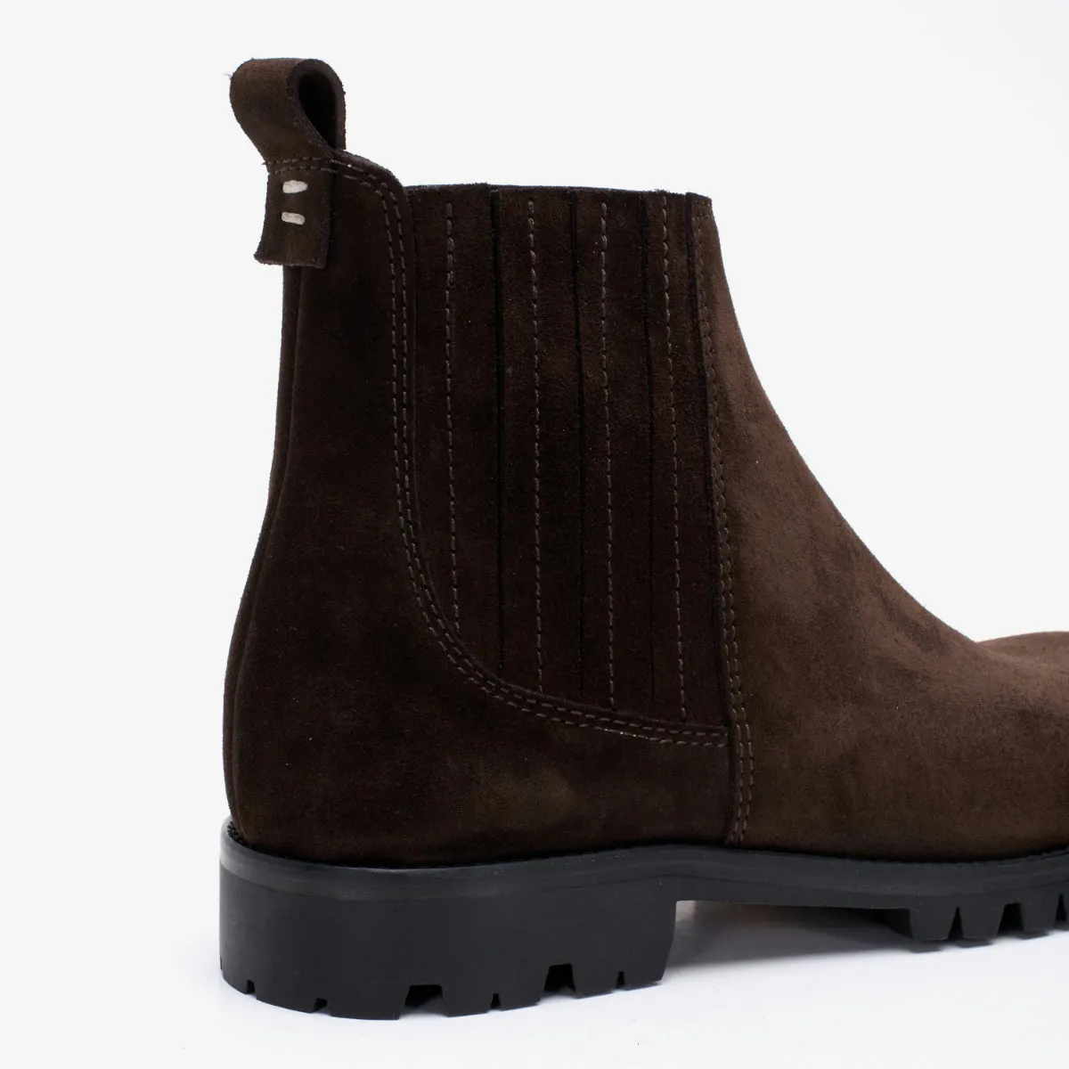 Men's Chelsea Vibram Boot Suede Castano Marrow