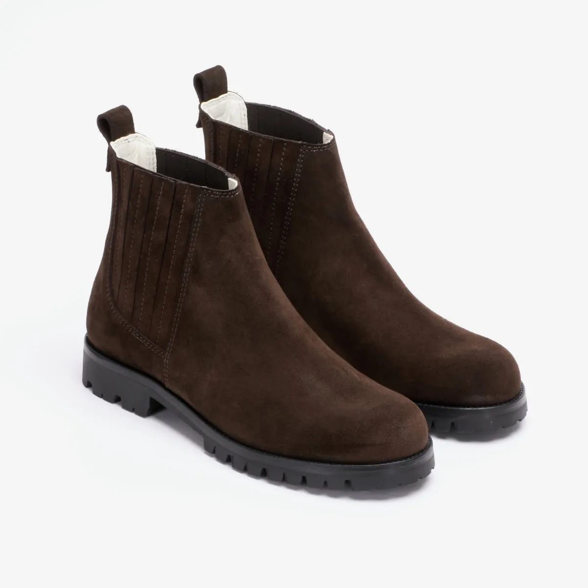 Men's Chelsea Vibram Boot Suede Castano Marrow