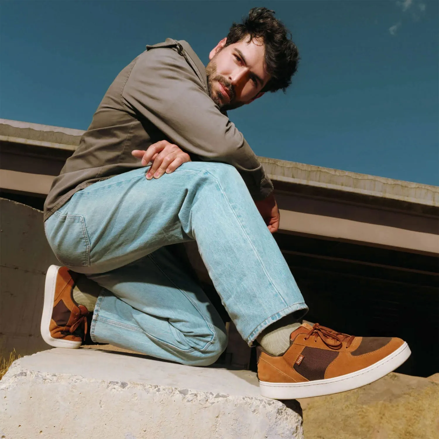 Men's Kizik Oslo Caramel Cafe Suede