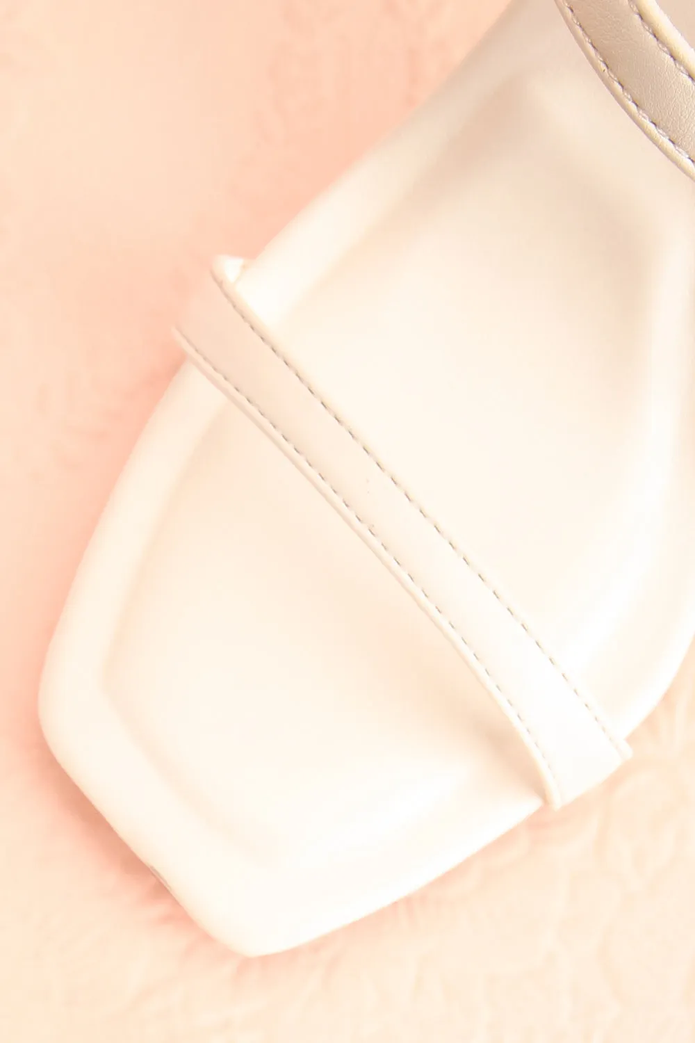 Ushuaia White | Square Toe Heeled Sandals