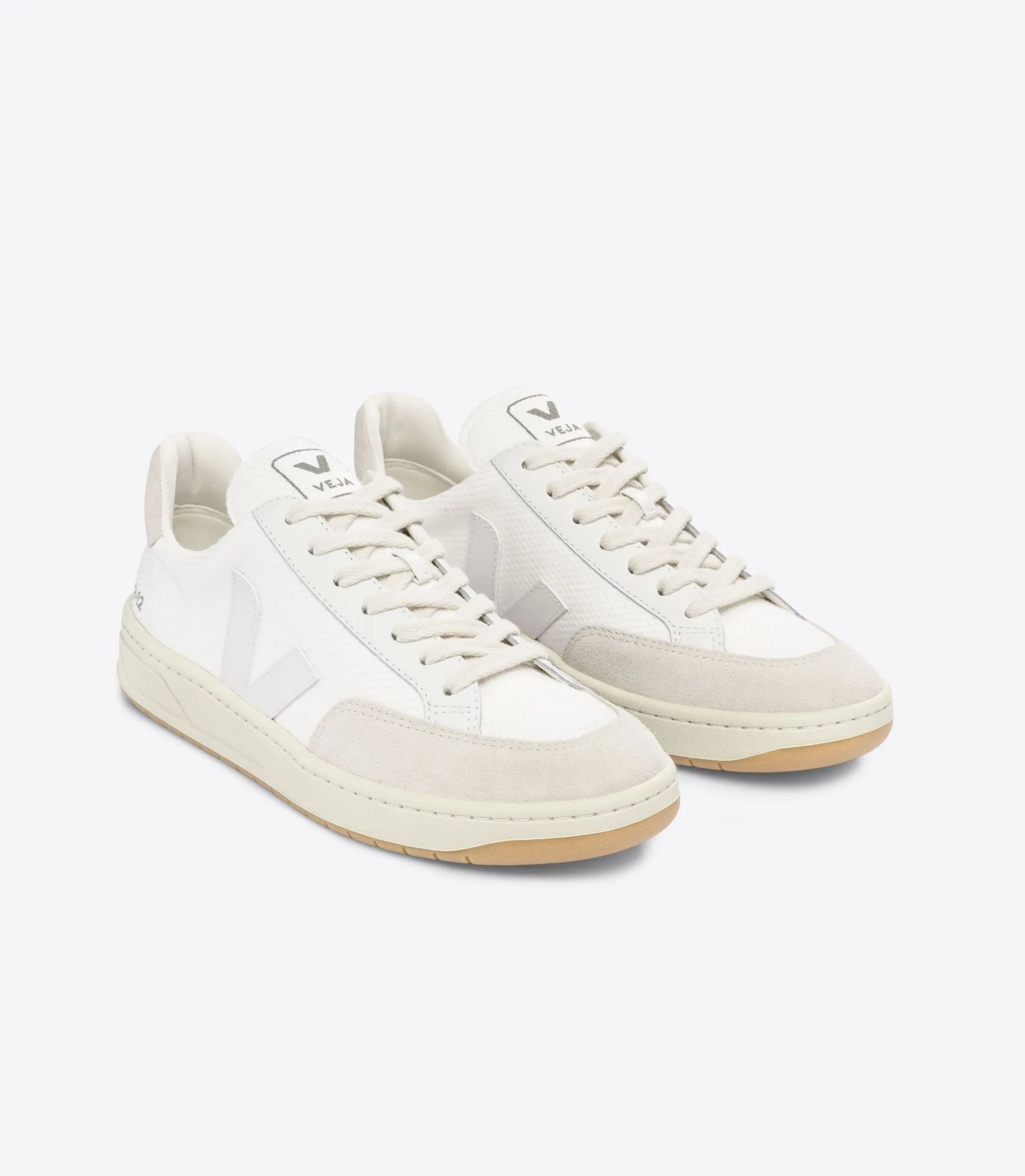 Veja Men's V-12 White B Mesh Natural Leather Sneaker