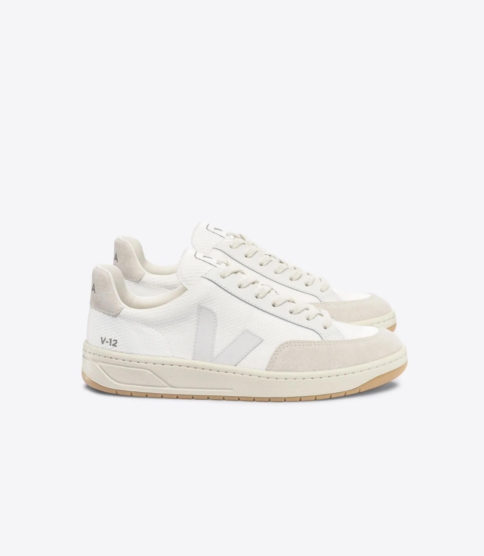 Veja Men's V-12 White B Mesh Natural Leather Sneaker